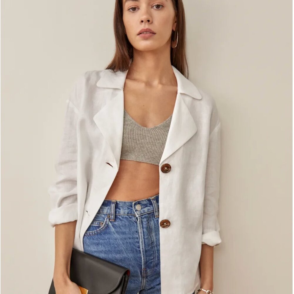 Reformation Alonso Linen Top -- Size Small